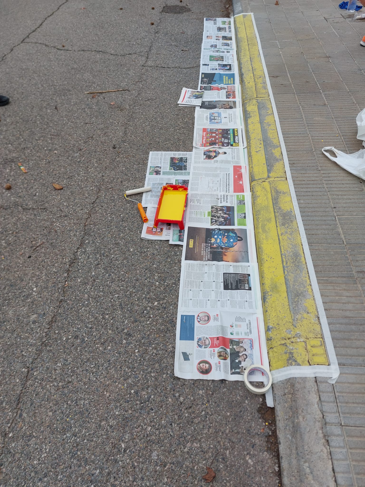 Abans del pintat del vado groc
